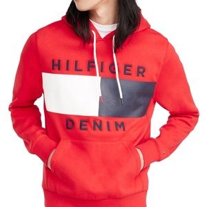 Men’s Tommy Hilfiger Denim Graphic Hoodie Red M
